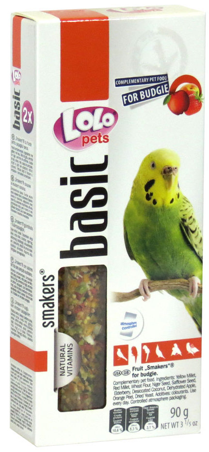 lolo pets basic smakers budgie fruits